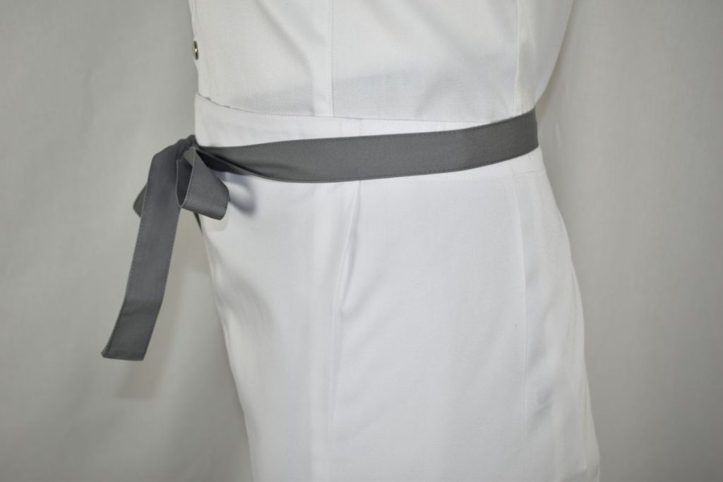 MATHINIER_Tablier court de service Torino Bicolor Blanc et Gris