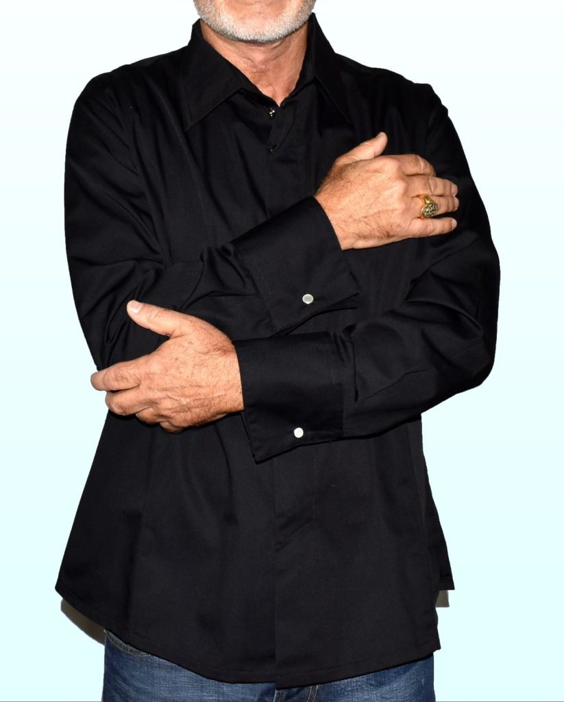 MATHINIER_Veste Grand Chef - Vienna - Noir - Col chemise - Poignets Mousquetaire